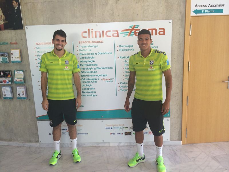 Dos jugadores de la selección brasileña sub20 acuden a Tecma para revisar su salud